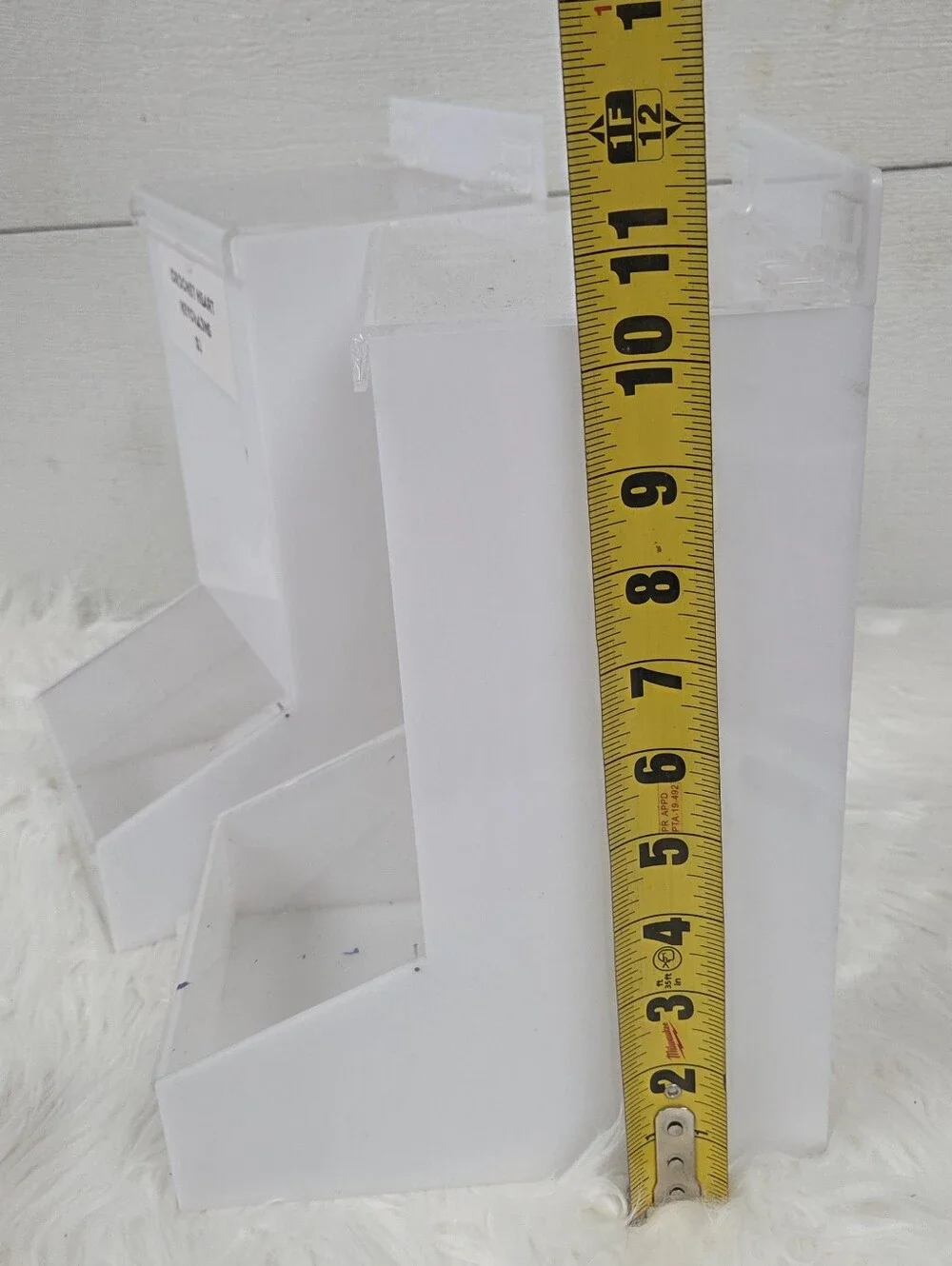 2 Clear Acrylic Counter Top Two-Tier Display Bins - White